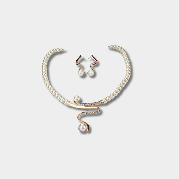 Susanna – Set ogrlica + naušnice od prirodnih bisera